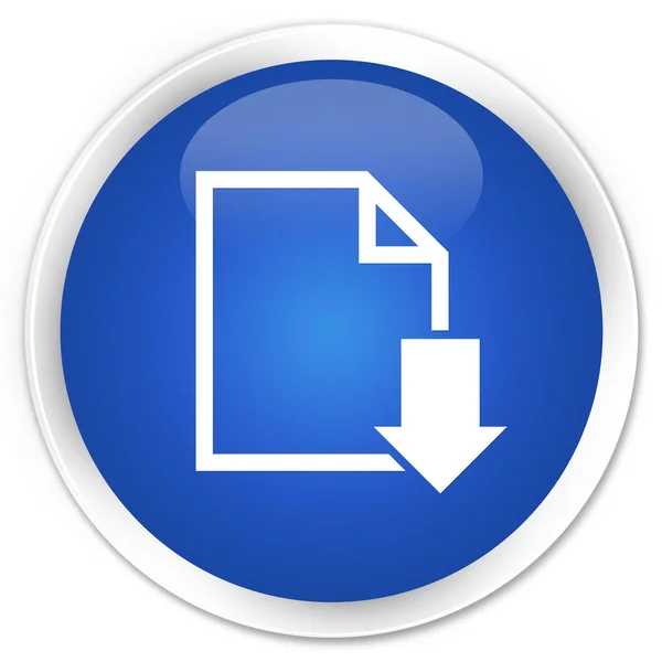 Dokument-Symbol Premium blauer runder Knopf herunterladen — Stockfoto