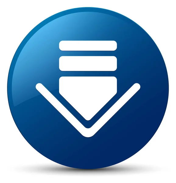 Stáhnout ikony modré kulaté tlačítko — Stock fotografie