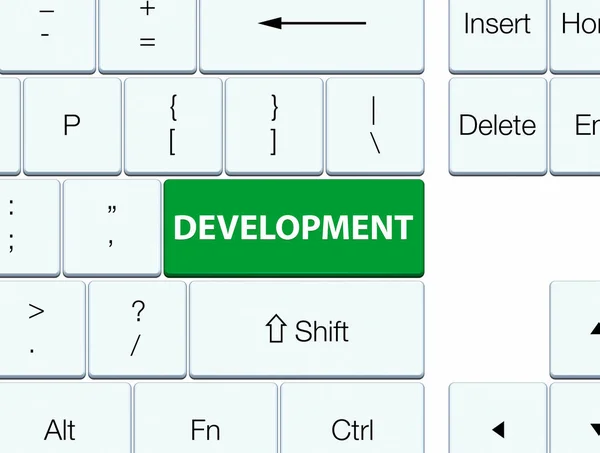 開発緑キーボード ボタン — ストック写真