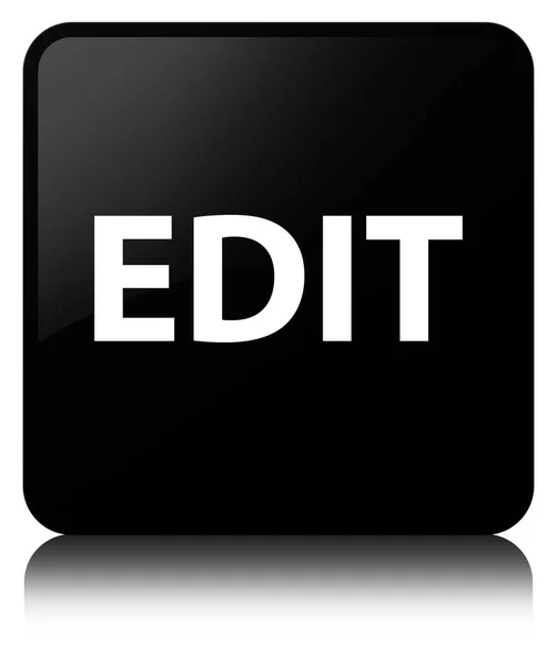 Editar botón cuadrado negro —  Fotos de Stock