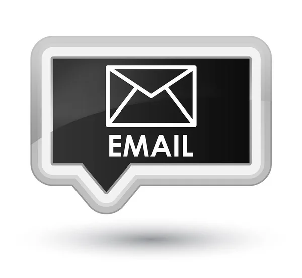 Email primo pulsante banner nero — Foto Stock