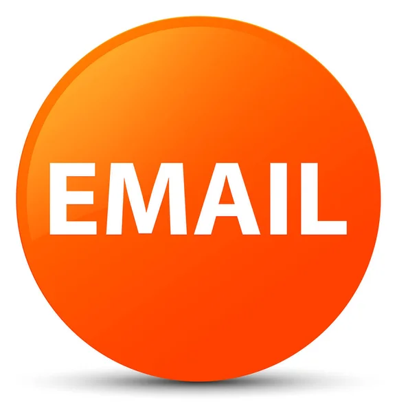 Pomarańczowy, okrągły przycisk e-mail — Zdjęcie stockowe