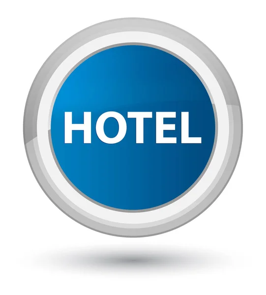 Hotel primer botón redondo azul —  Fotos de Stock