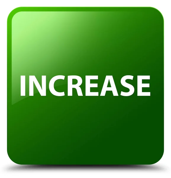 Increase green square button — Stock Photo, Image