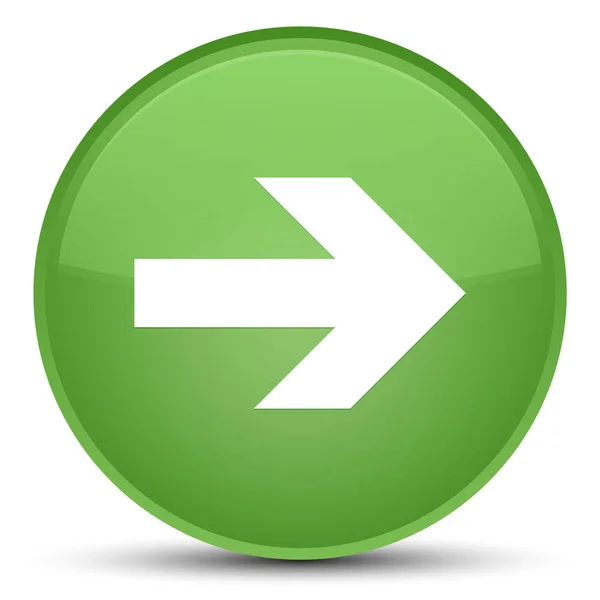 다음 화살표 아이콘 특별 한 부드러운 녹색 라운드 버튼 — 스톡 사진