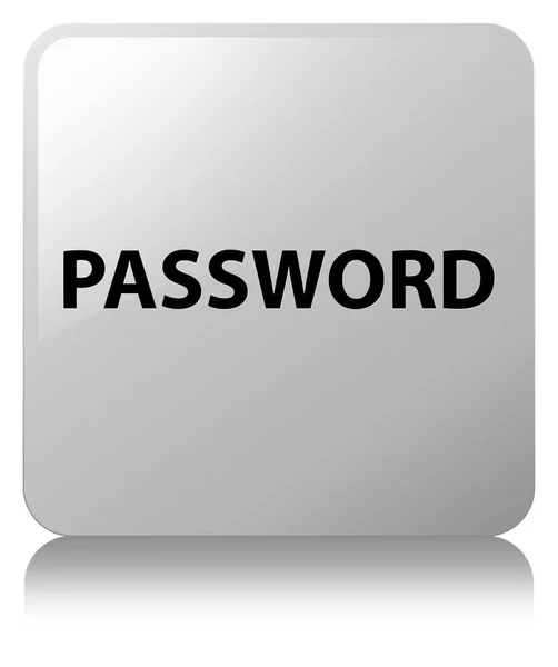 Password white square button — Stock Photo, Image