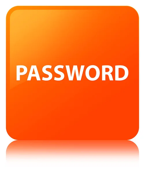 Password orange square button — Stock Photo, Image