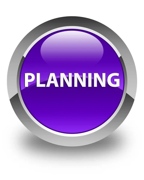 Planejamento roxo brilhante botão redondo — Fotografia de Stock