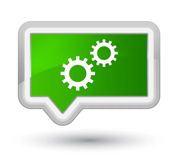 Processo ícone principal verde banner botão — Fotografia de Stock