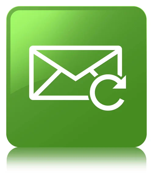Actualizar icono de correo electrónico suave botón cuadrado verde —  Fotos de Stock