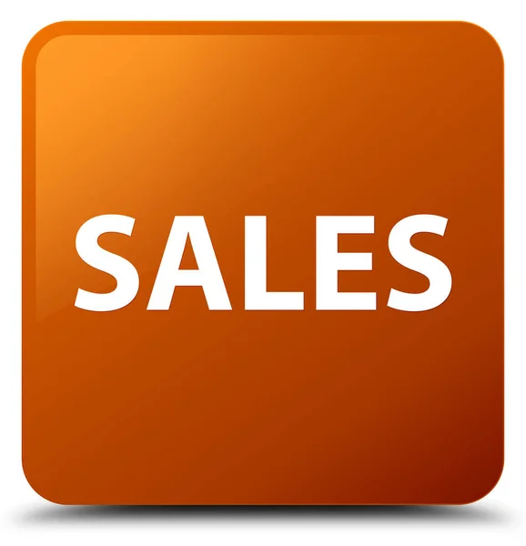 Prodejní hnědé čtvercové tlačítko — Stock fotografie