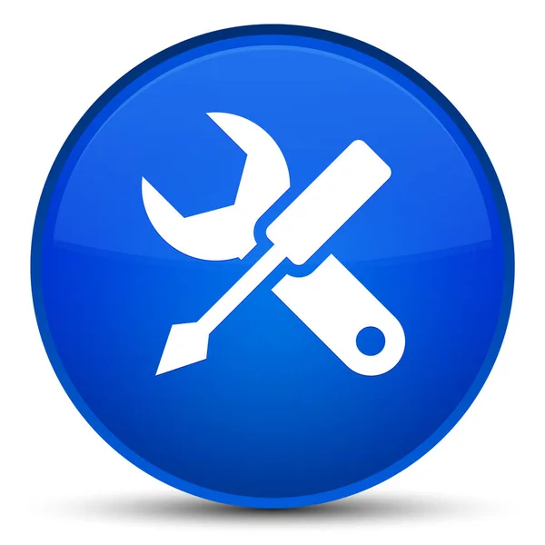 Settings icon special blue round button — Stock Photo, Image