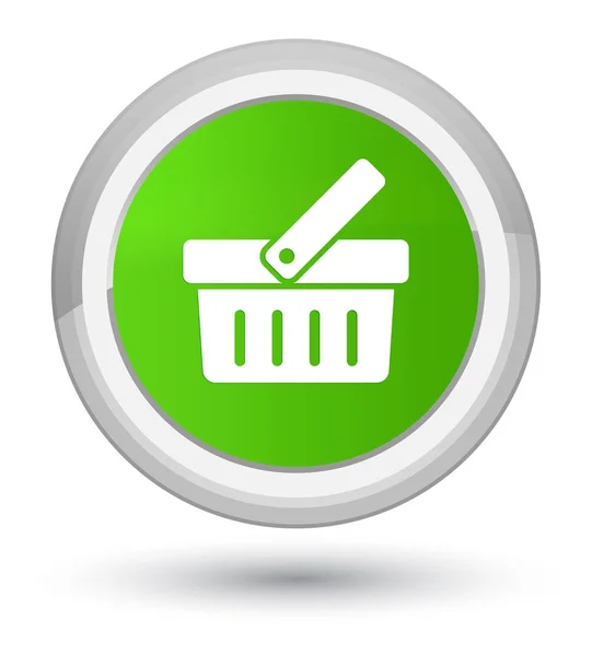 Shopping cart ikonen prime mjuka gröna runda knappen — Stockfoto