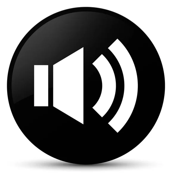 Lautstärkesymbol schwarzer runder Knopf — Stockfoto