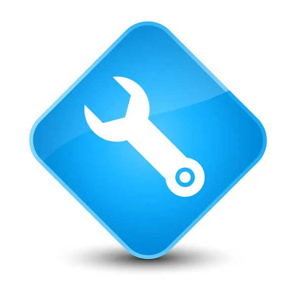 Wrench icon elegant cyan blue diamond button — Stock Photo, Image