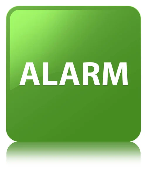 Alarme botão quadrado verde macio — Fotografia de Stock