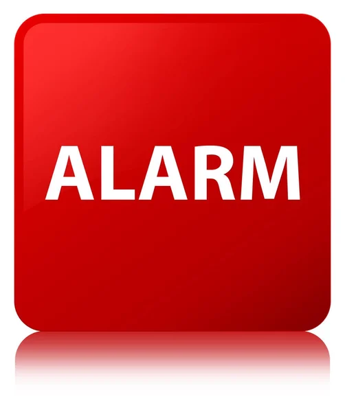 Alarme botão quadrado vermelho — Fotografia de Stock
