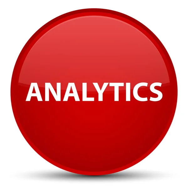 Analytics specjalne czerwony okrągły przycisk — Zdjęcie stockowe