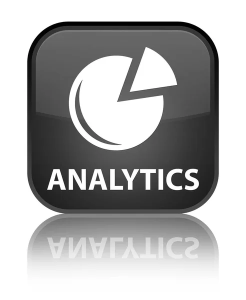 Analytics (Diagramm-Symbol) spezielle schwarze quadratische Taste — Stockfoto