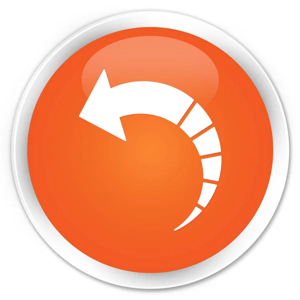 Back arrow icon premium orange round button — Stock Photo, Image