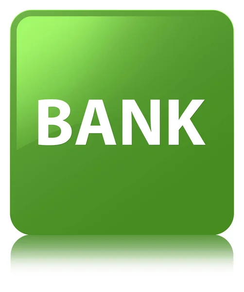 Банківська м'яка зелена квадратна кнопка — стокове фото