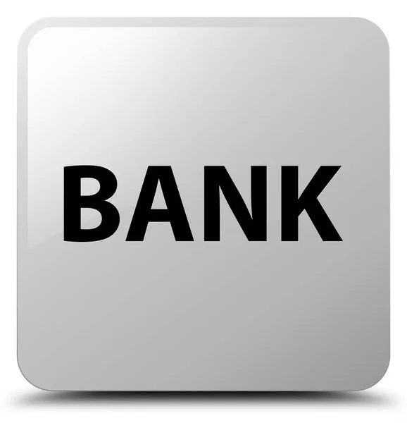 Bank fehér négyzet gomb — Stock Fotó
