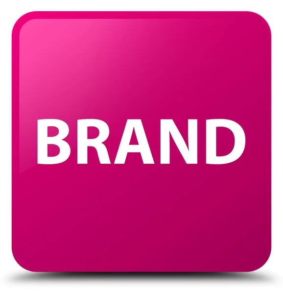 Marke rosa quadratischer Knopf — Stockfoto
