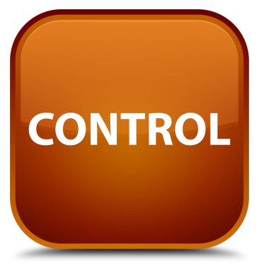 Denetim özel kahverengi kare düğme