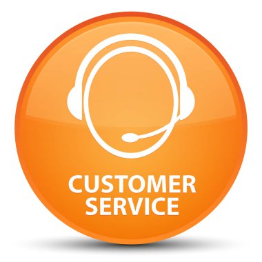 Müşteri hizmeti (müşteri bakım simgesi) özel turuncu yuvarlak düğmesi