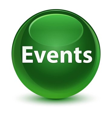 Olaylar cam gibi yumuşak yeşil yuvarlak düğmesi