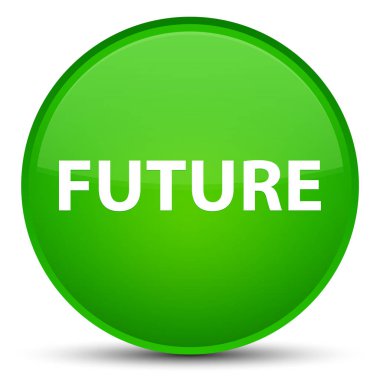 Gelecekteki özel yeşil yuvarlak düğmesi