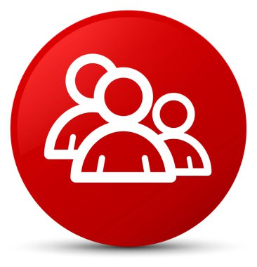 Grup simgesi kırmızı yuvarlak düğmesi