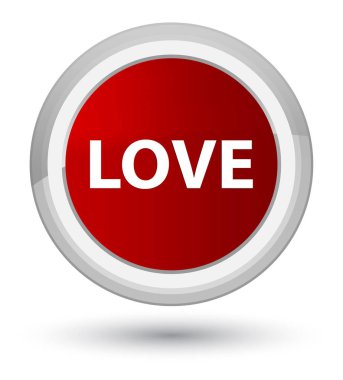 Aşk baş kırmızı yuvarlak düğmesi