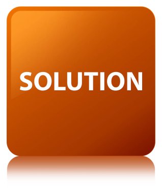 Çözüm kahverengi kare düğme