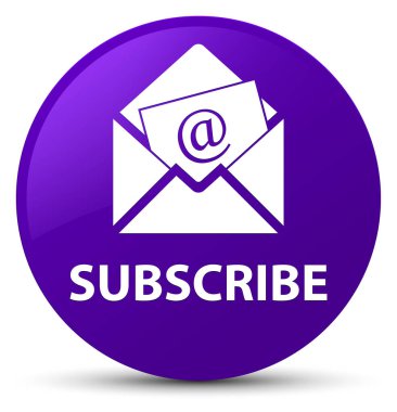 Abone (bülten e-posta simgesi) mor yuvarlak düğmesi