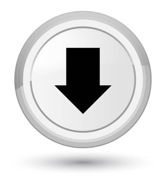 Ok simgesi baş beyaz yuvarlak düğmesini indir