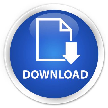Download (Belge simgesi) sigorta primi mavi yuvarlak düğmesi