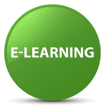 E-öğrenme yumuşak yeşil yuvarlak düğmesi