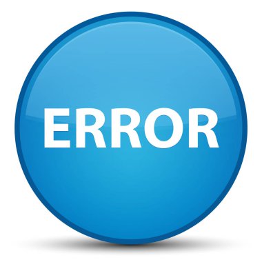 Hata özel camgöbeği mavi yuvarlak düğmesi