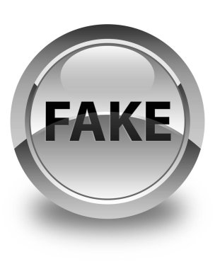 Sahte parlak beyaz yuvarlak düğme