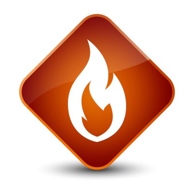 Yangın alev kutsal kişilerin resmi zarif kahverengi elmas düğme