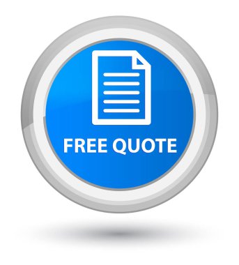 Ücretsiz fiyat teklifi (sayfa simgesi) asal camgöbeği mavi yuvarlak düğmesi