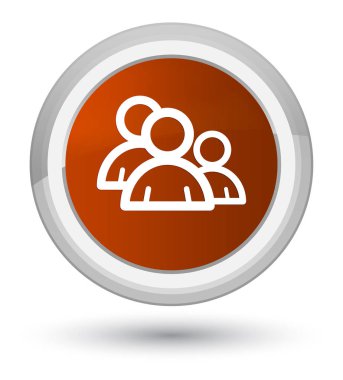 Grup simgesi ilk kahverengi yuvarlak düğmesi