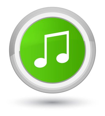 Müzik simgesini asal yumuşak yeşil yuvarlak düğmesi