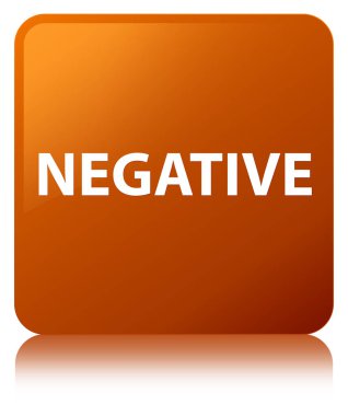 Negatif kahverengi kare düğme