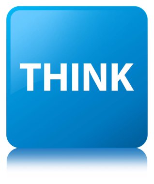 Camgöbeği mavi kare düğme düşünüyorum