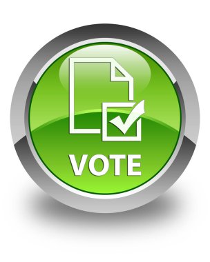 Oy (anket simgesi) parlak yeşil yuvarlak düğmesine