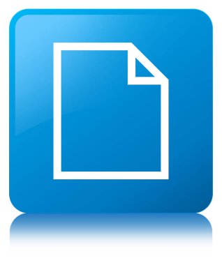 Boş sayfa simgesi mavi mavi kare düğme