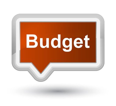 Bütçe ana kahverengi banner buton