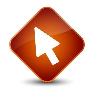 İmleç simgesi zarif kahverengi elmas düğmesi